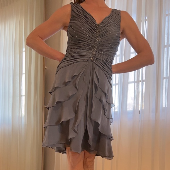 Dusty Blue Laura Formal Dress - Size 12 - Picture 4 of 9